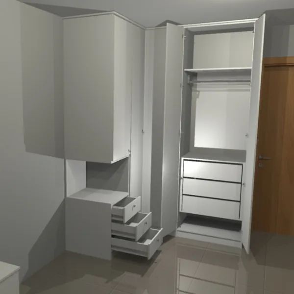 Projeto de guarda-roupa em MDF nº 2 do kit